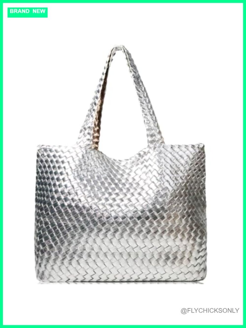 Woven Tote Bag Women Large Summer Beach Travel Handbag Faux Leather PU